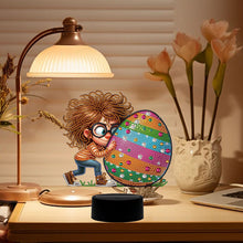 Load image into Gallery viewer, Acrylic Double Sided Bunny Egg Diamond Painting LED Night Light for Easter Gifts
