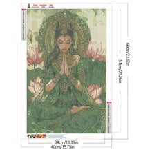 Load image into Gallery viewer, Diamond Painting - Full Round - Lotus Guanyin (40*60CM)
