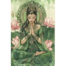 Load image into Gallery viewer, Diamond Painting - Full Round - Lotus Guanyin (40*60CM)
