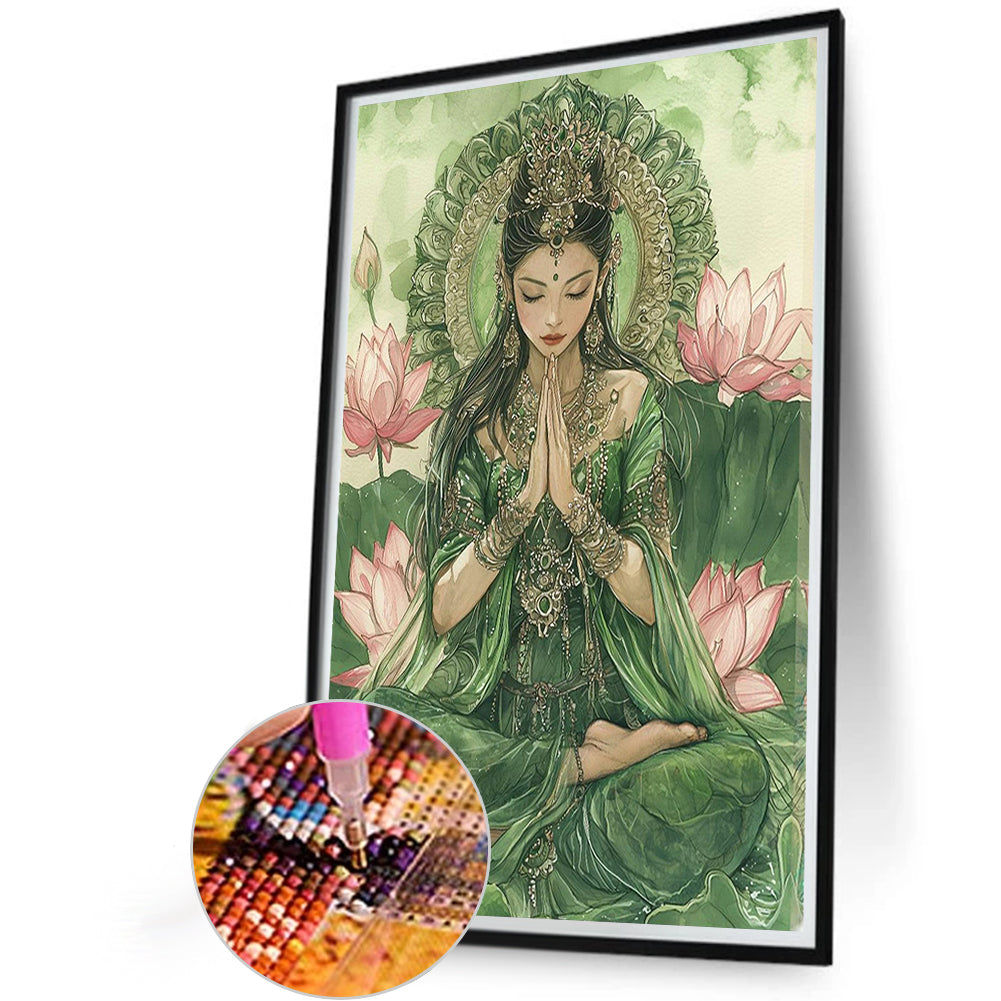 Diamond Painting - Full Round - Lotus Guanyin (40*60CM)
