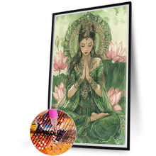 Load image into Gallery viewer, Diamond Painting - Full Round - Lotus Guanyin (40*60CM)
