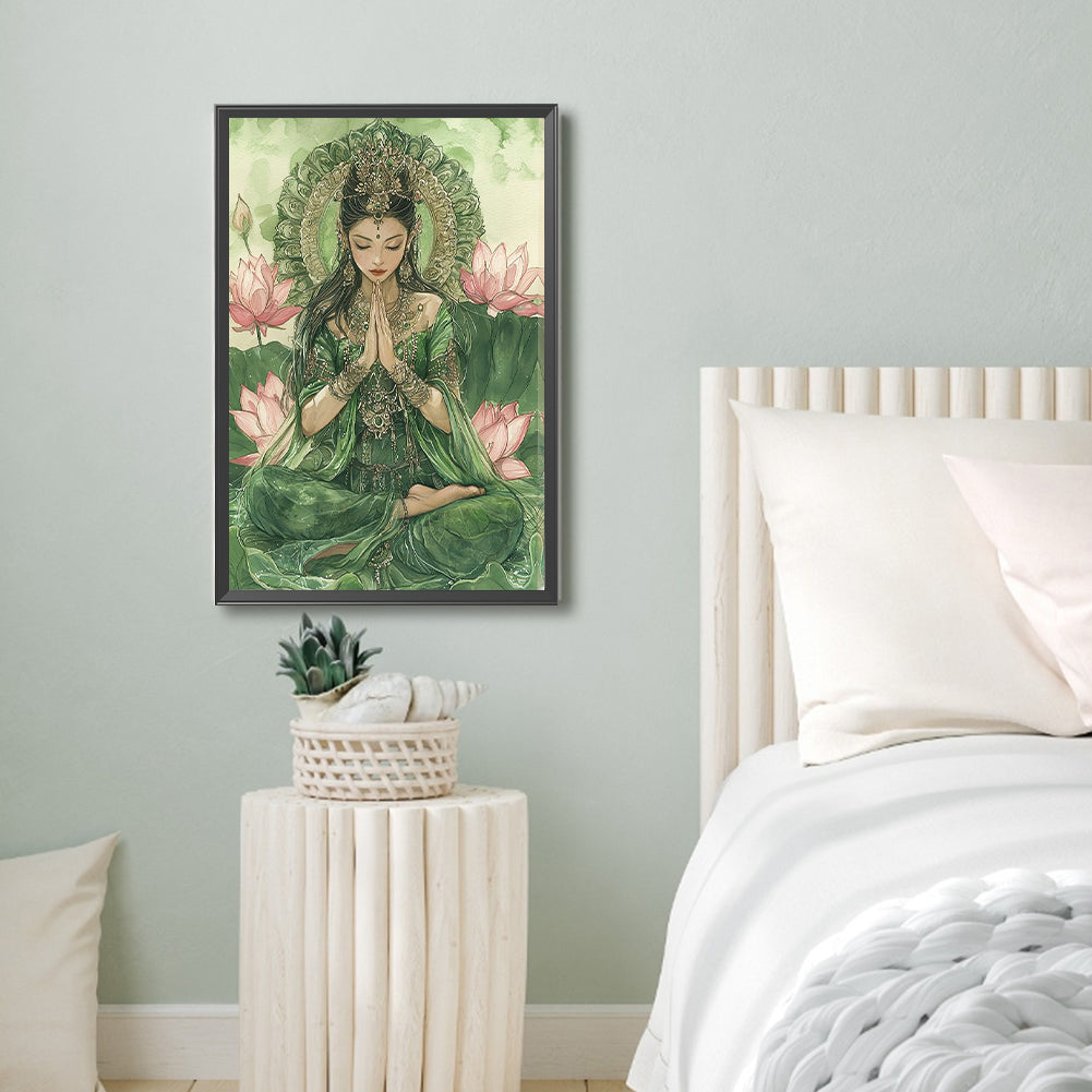 Diamond Painting - Full Round - Lotus Guanyin (40*60CM)