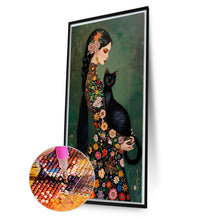 Load image into Gallery viewer, Diamond Painting - Full Round - Black Cat Girl (40*70CM)
