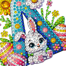 Load image into Gallery viewer, PET Double Sided Special Shaped Easter Alphabet DIY Diamond Painting Keychain
