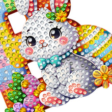 Load image into Gallery viewer, PET Double Sided Special Shaped Easter Alphabet DIY Diamond Painting Keychain

