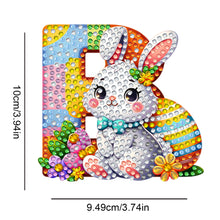 Load image into Gallery viewer, PET Double Sided Special Shaped Easter Alphabet DIY Diamond Painting Keychain
