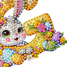 Load image into Gallery viewer, PET Double Sided Special Shaped Easter Alphabet DIY Diamond Painting Keychain
