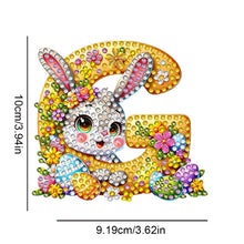 Load image into Gallery viewer, PET Double Sided Special Shaped Easter Alphabet DIY Diamond Painting Keychain
