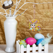 Load image into Gallery viewer, PET Double Sided Special Shaped Easter Alphabet DIY Diamond Painting Keychain
