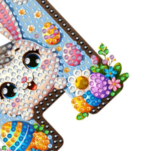 Load image into Gallery viewer, PET Double Sided Special Shaped Easter Alphabet DIY Diamond Painting Keychain
