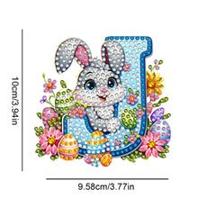 Load image into Gallery viewer, PET Double Sided Special Shaped Easter Alphabet DIY Diamond Painting Keychain

