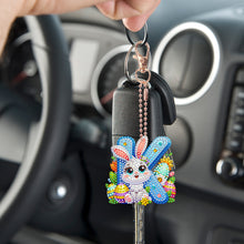 Load image into Gallery viewer, PET Double Sided Special Shaped Easter Alphabet DIY Diamond Painting Keychain
