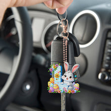 Load image into Gallery viewer, PET Double Sided Special Shaped Easter Alphabet DIY Diamond Painting Keychain
