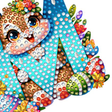 Load image into Gallery viewer, PET Double Sided Special Shaped Easter Alphabet DIY Diamond Painting Keychain
