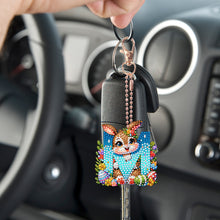 Load image into Gallery viewer, PET Double Sided Special Shaped Easter Alphabet DIY Diamond Painting Keychain
