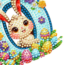 Load image into Gallery viewer, PET Double Sided Special Shaped Easter Alphabet DIY Diamond Painting Keychain
