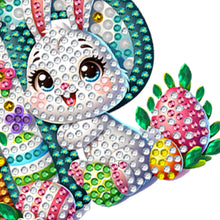 Load image into Gallery viewer, PET Double Sided Special Shaped Easter Alphabet DIY Diamond Painting Keychain
