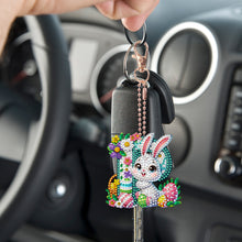 Load image into Gallery viewer, PET Double Sided Special Shaped Easter Alphabet DIY Diamond Painting Keychain
