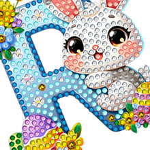 Load image into Gallery viewer, PET Double Sided Special Shaped Easter Alphabet DIY Diamond Painting Keychain
