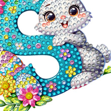 Load image into Gallery viewer, PET Double Sided Special Shaped Easter Alphabet DIY Diamond Painting Keychain
