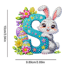 Load image into Gallery viewer, PET Double Sided Special Shaped Easter Alphabet DIY Diamond Painting Keychain
