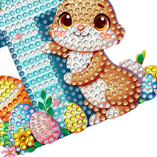 Load image into Gallery viewer, PET Double Sided Special Shaped Easter Alphabet DIY Diamond Painting Keychain
