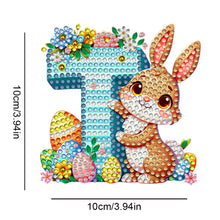 Load image into Gallery viewer, PET Double Sided Special Shaped Easter Alphabet DIY Diamond Painting Keychain
