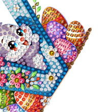 Load image into Gallery viewer, PET Double Sided Special Shaped Easter Alphabet DIY Diamond Painting Keychain
