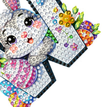 Load image into Gallery viewer, PET Double Sided Special Shaped Easter Alphabet DIY Diamond Painting Keychain

