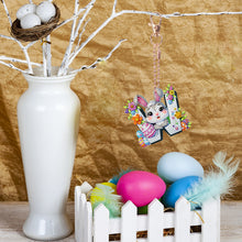 Load image into Gallery viewer, PET Double Sided Special Shaped Easter Alphabet DIY Diamond Painting Keychain
