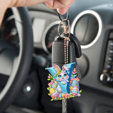 Load image into Gallery viewer, PET Double Sided Special Shaped Easter Alphabet DIY Diamond Painting Keychain
