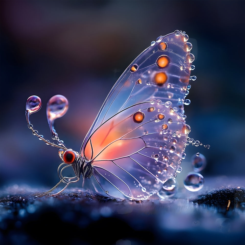 Diamond Painting - Full Round - Crystal Butterfly (30*30CM)