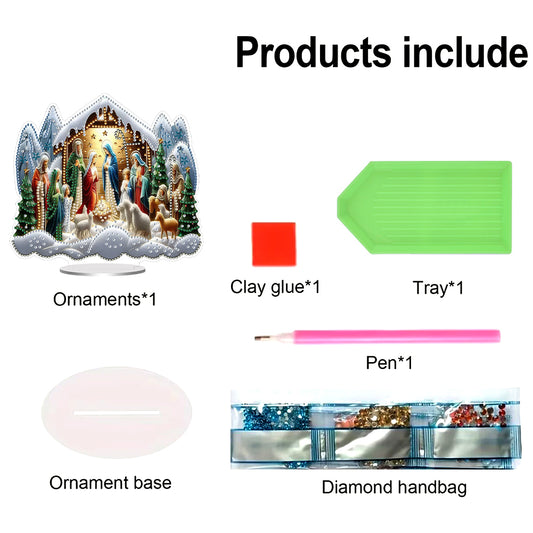 Jesus 5D DIY Diamond Painting Tabletop Decorations Bedroom Table Decor