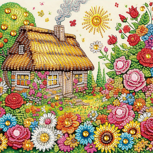 Diamond Painting - Partial Special Shaped - House Village (30*30CM)