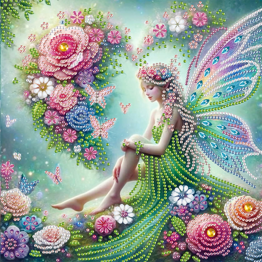 Diamond Painting - Partial Special Shaped - Elf Fairy (30*30CM)