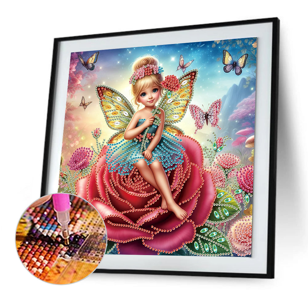 Diamond Painting - Partial Special Shaped - Elf Fairy (30*30CM)