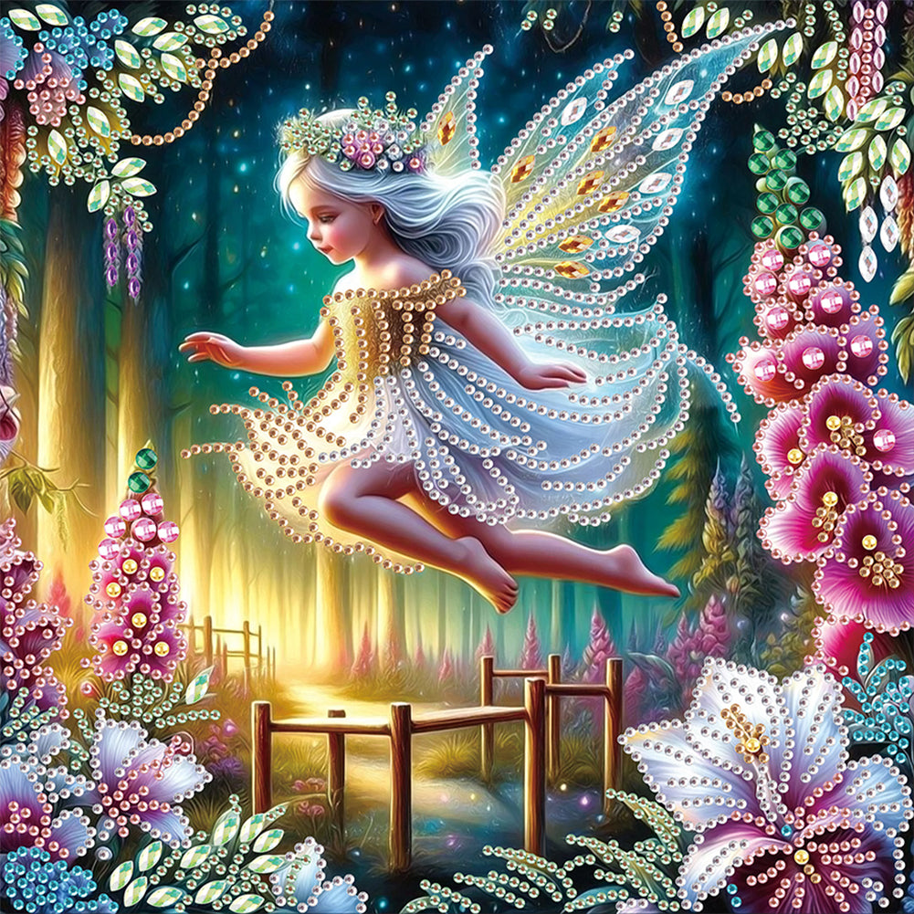 Diamond Painting - Partial Special Shaped - Elf Fairy (30*30CM)