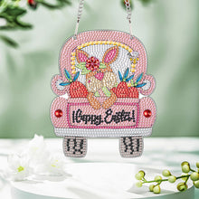 Load image into Gallery viewer, Special Shape Easter Gnome Truck Diamond Painting Hanging Pendant for Party
