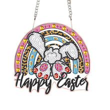Load image into Gallery viewer, Special Shape Easter Bunny Gnome Diamond Painting Hanging Pendant for Art Crafts
