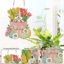 Load image into Gallery viewer, Special Shape Easter Bunny Gnome Diamond Painting Hanging Pendant for Art Crafts

