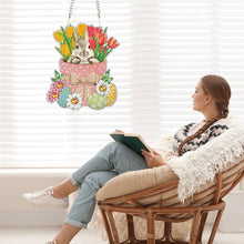 Load image into Gallery viewer, Special Shape Easter Bunny Gnome Diamond Painting Hanging Pendant for Art Crafts
