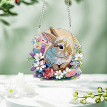 Load image into Gallery viewer, Special Shape Easter Bunny Gnome Diamond Painting Hanging Pendant for Art Crafts
