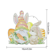 Load image into Gallery viewer, Special Shape Easter Bunny Gnome Diamond Painting Hanging Pendant for Art Crafts
