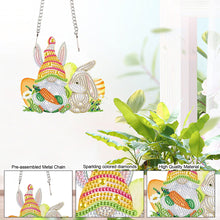 Load image into Gallery viewer, Special Shape Easter Bunny Gnome Diamond Painting Hanging Pendant for Art Crafts
