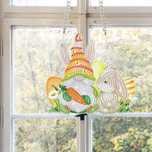 Load image into Gallery viewer, Special Shape Easter Bunny Gnome Diamond Painting Hanging Pendant for Art Crafts
