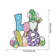 Load image into Gallery viewer, Special Shape Easter Bunny Gnome Diamond Painting Hanging Pendant for Art Crafts
