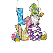 Load image into Gallery viewer, Special Shape Easter Bunny Gnome Diamond Painting Hanging Pendant for Art Crafts
