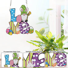 Load image into Gallery viewer, Special Shape Easter Bunny Gnome Diamond Painting Hanging Pendant for Art Crafts

