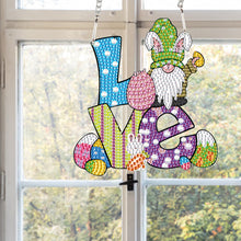 Load image into Gallery viewer, Special Shape Easter Bunny Gnome Diamond Painting Hanging Pendant for Art Crafts
