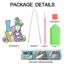 Load image into Gallery viewer, Special Shape Easter Bunny Gnome Diamond Painting Hanging Pendant for Art Crafts
